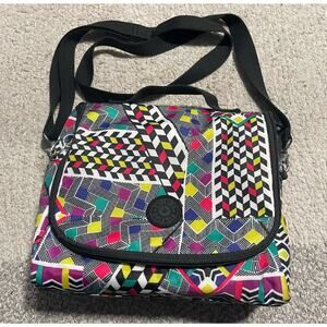 Kipling Lunch Box Insulated Crossbody Strap with Monkey Funky Pattern AC7256-095
